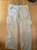 Spodnie cargo bojówki cieliste h&m